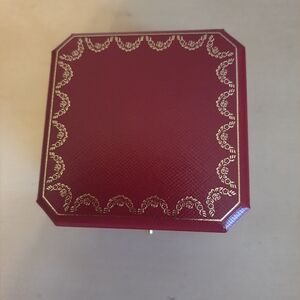 AuthenticCartier Red and Gold Ring Box